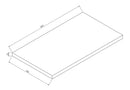 Alvara topblad 80x46 cm donker eiken