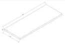 Alvara topblad 120x46 cm mat zwart