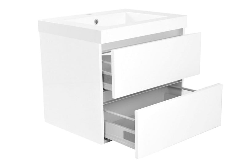 5 cm kunstmarmer glans wit