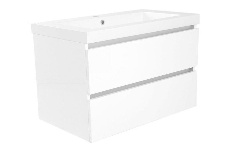 5 cm kunstmarmer glans wit