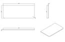 Sulora topblad afgeronde hoeken 120 x 48 cm mat zwart
