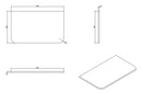 Sulora topblad afgeronde hoeken 80 x 48 cm licht eiken