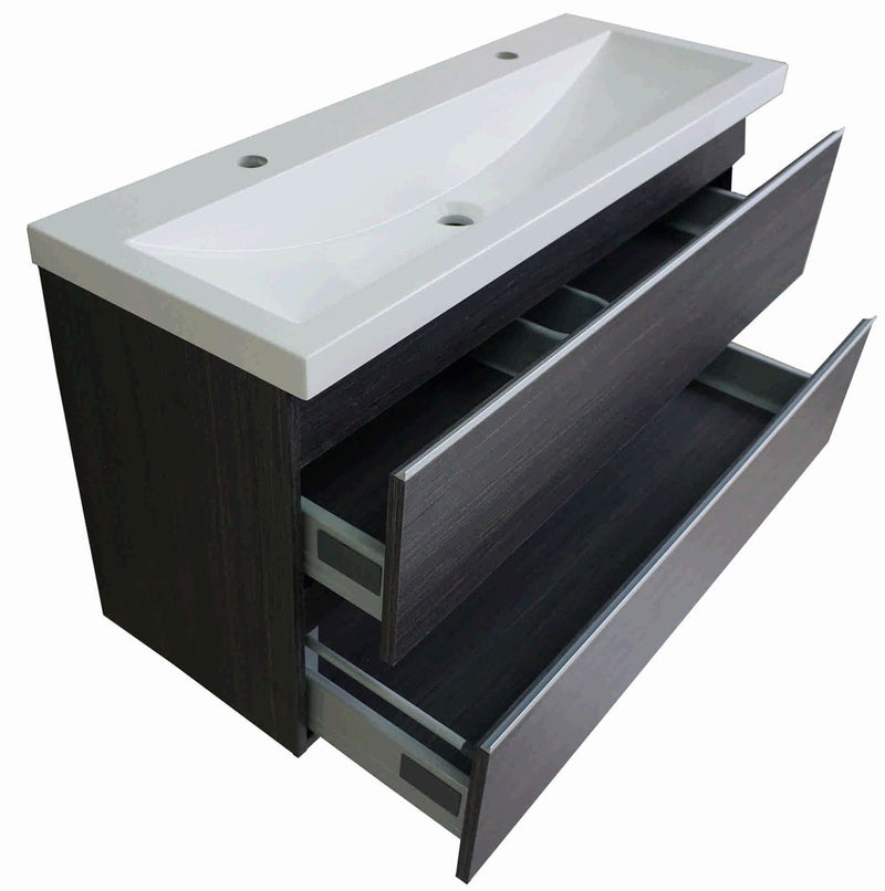 Shall onderkast 100 x 36 cm houtnerf grijs