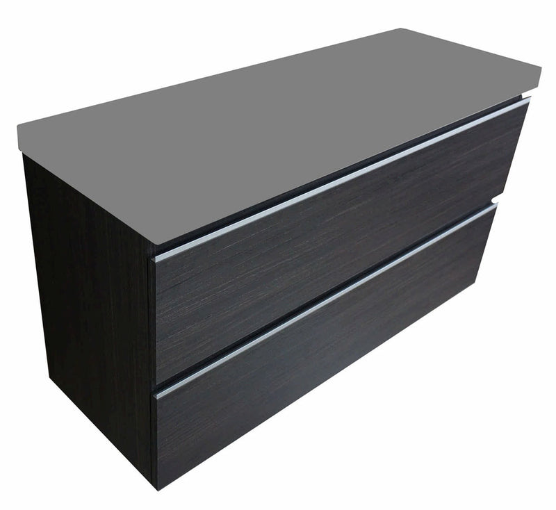 Shall onderkast 100 x 36 cm houtnerf grijs