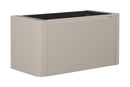 Sulora onderkast afgeronde hoeken geribbeld met 1 lade 1 uitsparing 80 x 48 cm mat beige