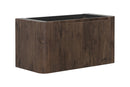 Sulora onderkast afgeronde hoeken geribbeld met 1 lade 1 uitsparing 100 x 48 cm bruin eiken