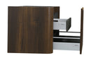 Sulora onderkast afgeronde hoeken geribbeld met 1 lade 1 uitsparing 120 x 48 cm walnoot