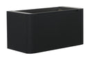 Sulora onderkast afgeronde hoeken geribbeld met 1 lade 1 uitsparing 100 x 48 cm mat zwart