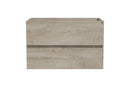 Alvara onderkast met 2 laden 1 uitsparing 80 x 46 cm grijs eiken