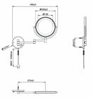 Wandscheerspiegel LED chroom