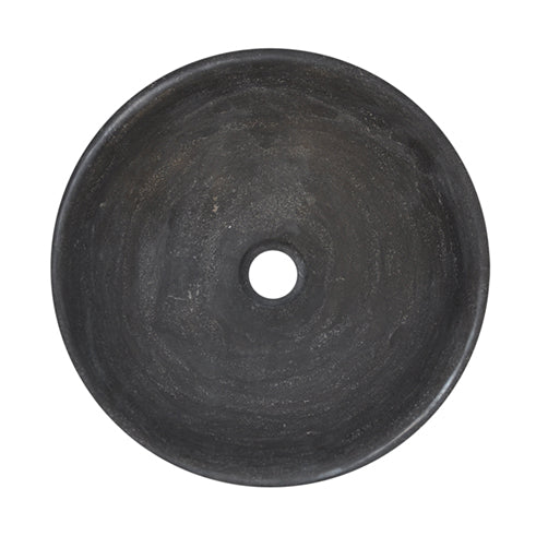 Raw waskom rond 40x14 cm hardsteen gezoet