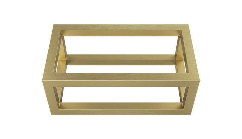 Nick frame voor fontein 395 x 150 x 215 mm geborsteld messing PVD