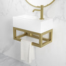 Nick frame voor fontein 395 x 150 x 215 mm geborsteld messing PVD