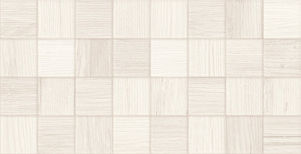 Wandtegel Habitat Square Pearl HB05R 34x66,5 cm Rechthoek – Keramiek Mat Gerectificeerd – Mozaïekpatroon Parelwit