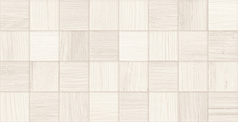 Wandtegel Habitat Square Pearl HB05R 34x66,5 cm Rechthoek – Keramiek Mat Gerectificeerd – Mozaïekpatroon Parelwit