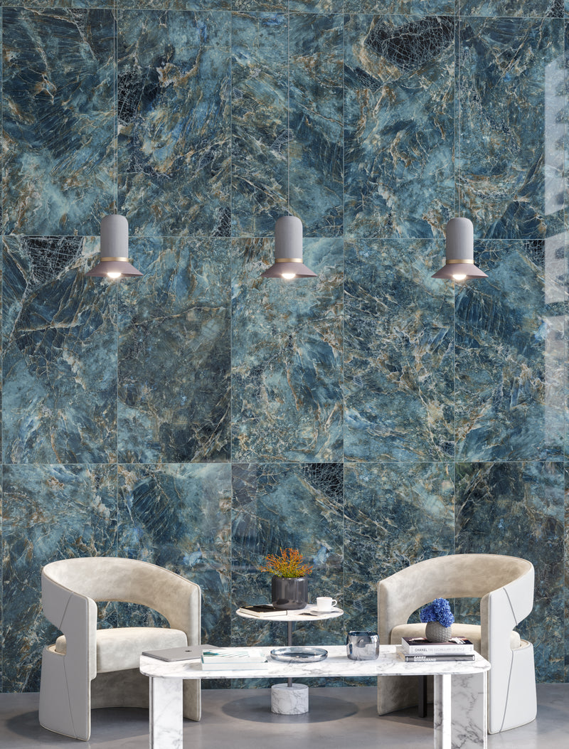 Vloertegel Atlantic Stone Dark Blue 60x120 cm glans