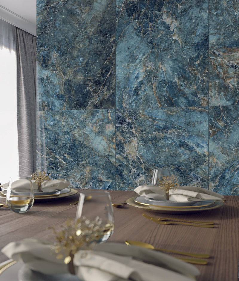 Vloertegel Atlantic Stone Dark Blue 60x120 cm glans