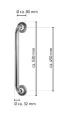 A00145001 Badgreep 45 Cm Chr (Rvs)