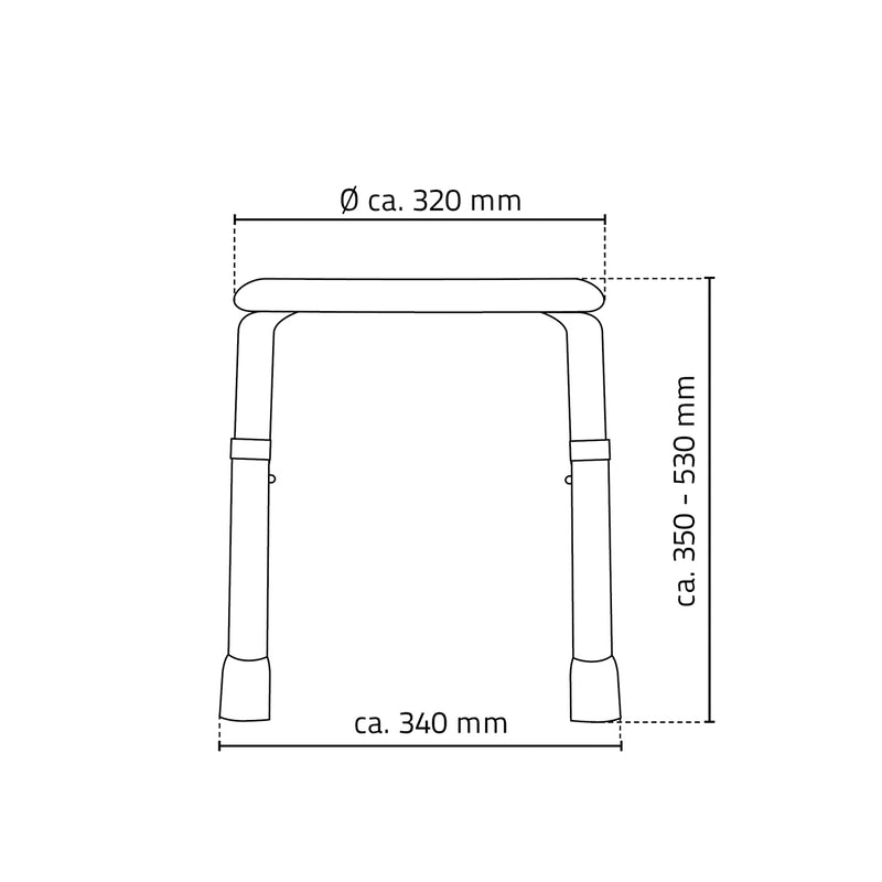 A00603101 Badkamerkrukje Rond Wit