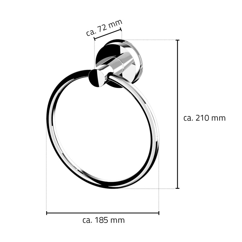 Z12050100 Handdoekring 185 X 214 X 72 Mm