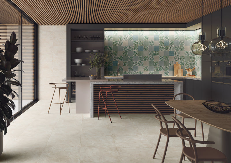 Vloertegel Flora Marble Cream 60x60 cm Vierkant – Porselein Mat Gerectificeerd – Marmerlook Crème R9