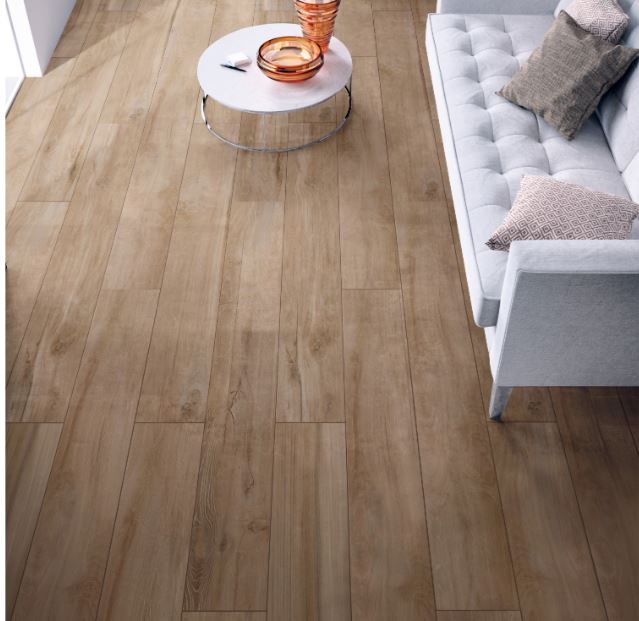 Vloertegel Playwood Honey 20x120 cm gerectificeerd