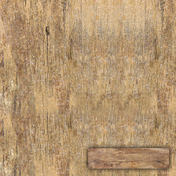 Vloertegel Metalwood Beige 15x61 cm