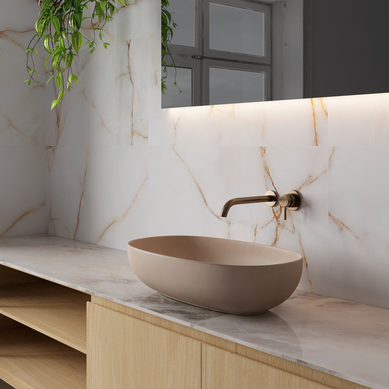 Vloertegel Marbleessence Topaz Gold 32x62,5 cm mat 9mm