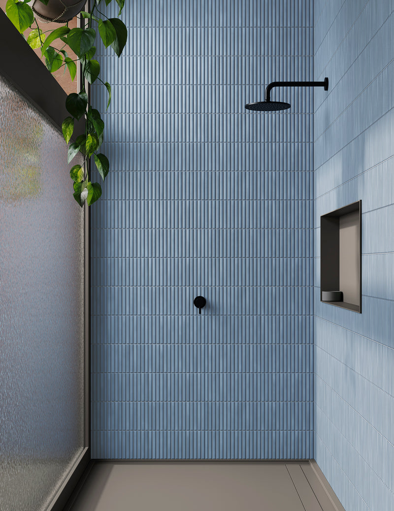 Wandtegel Deco Lingot Blue 32x62,5 cm Rechthoek – Porselein Zijdeglans – Rijke Blauwtint