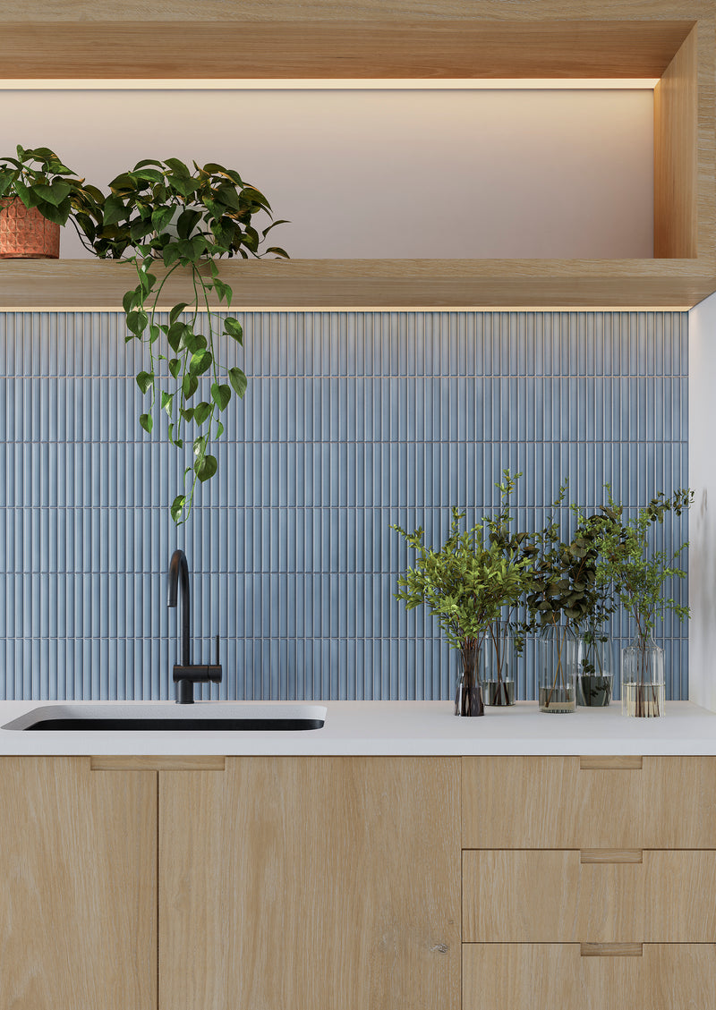 Wandtegel Deco Lingot Blue 32x62,5 cm Rechthoek – Porselein Zijdeglans – Rijke Blauwtint