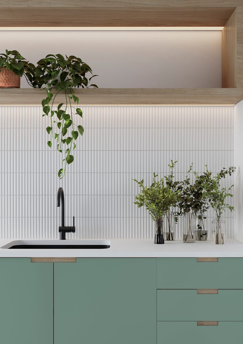 Wandtegel Deco Lingot White 32x62,5 cm Rechthoek – Porselein Zijdeglans – Stralend Witte Tint