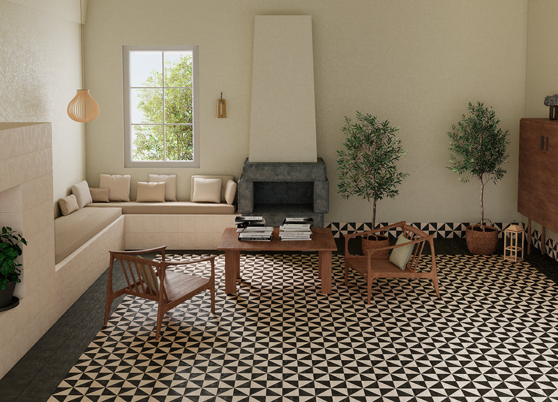 Wandtegel Base Barroco Blanco 22,5x22,5 cm | Per stuk verkrijgbaar | Doos bevat 20 stuks