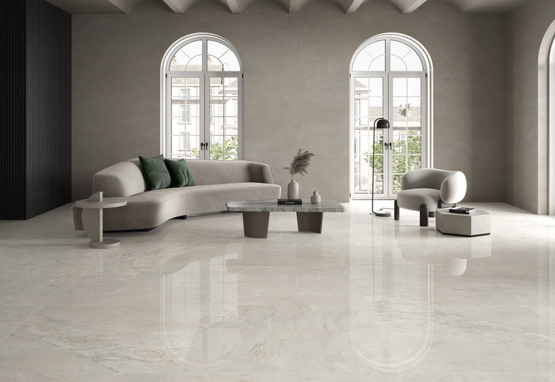 Vloertegel Crema Delicato 60x120 cm polished gerectificeerd
