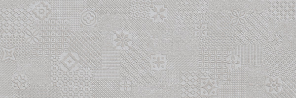 Wandtegel Hauteville Stamp Grey Decor 40x120 cm gerectificeerd