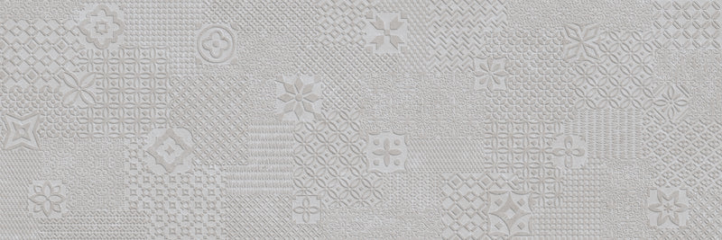 Wandtegel Hauteville Stamp Grey Decor 40x120 cm gerectificeerd