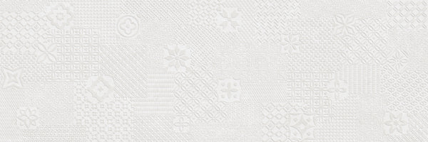 Wandtegel Hauteville Stamp White Decor 40x120 cm