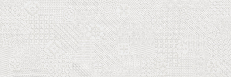 Wandtegel Hauteville Stamp White Decor 40x120 cm