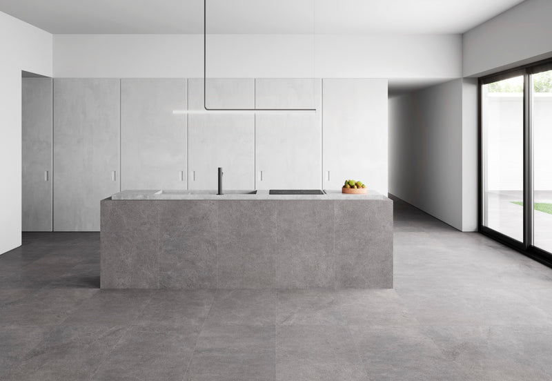 Vloertegel Cala Black Mate 90x90 cm gerectificeerd