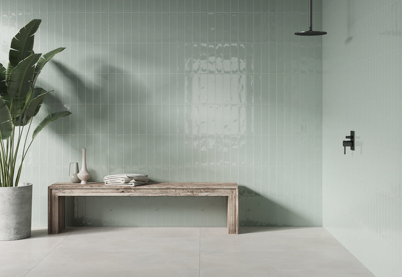 Wandtegel Mallorca Opal 7,5x30 cm Rechthoek – Keramiek Glans – Mediterrane Opalescent Look