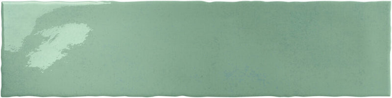 Wandtegel Flandes Verde 7,5x30 cm Rechthoek – Keramiek Glans – Handvorm Look Mint groen