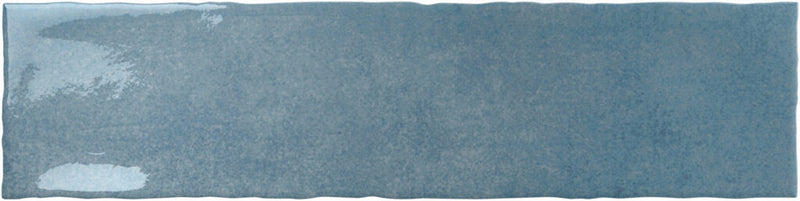 Wandtegel Flandes Azul 7,5x30 cm Rechthoek – Keramiek Glans – Handvorm Look Blauw