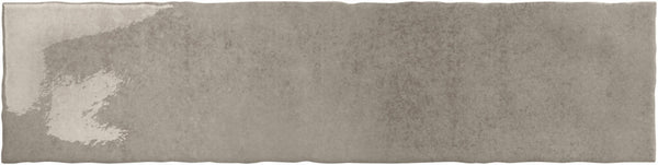 Wandtegel Flandes Gris 7,5x30 cm Rechthoek – Keramiek Glans – Handvorm Look Grijs