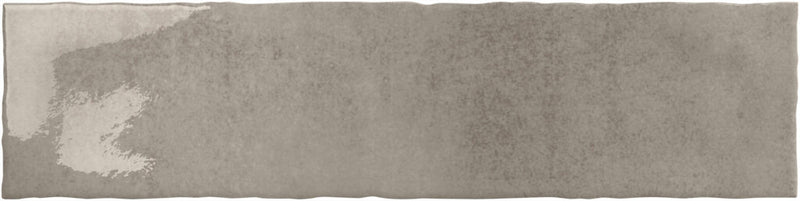 Wandtegel Flandes Gris 7,5x30 cm Rechthoek – Keramiek Glans – Handvorm Look Grijs