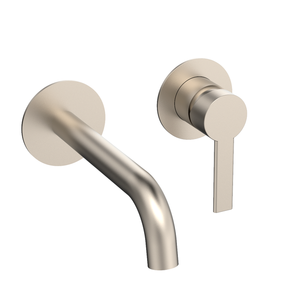 Inbouw wastafelmengkraan geborsteld nikkel één-greeps bediening Rondo by FuturBath inclusief inbouwdeel