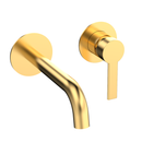 Inbouw wastafelmengkraan geborsteld mat goud één-greeps bediening Rondo by FuturBath inclusief inbouwdeel