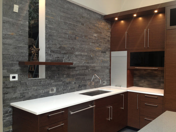 Natuursteen Plakstrip Slimline Amazone Interlock 15x60 cm wanddecoratie