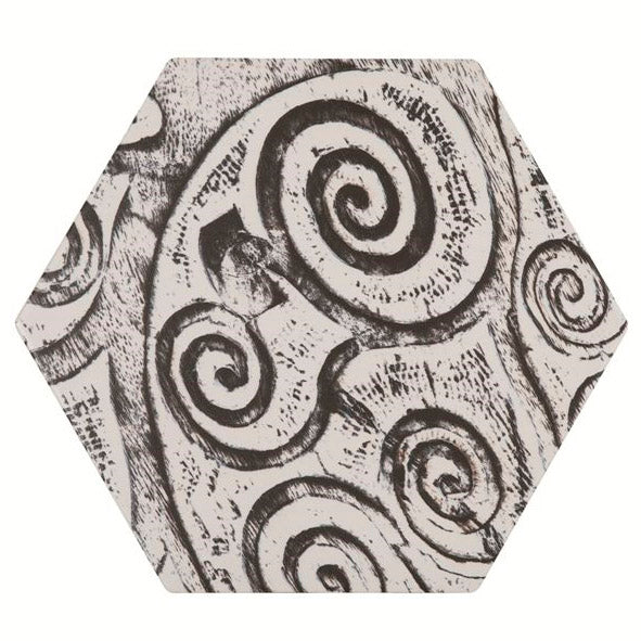 Vloertegel Toscane Vintage Blanco Zeskant 25,8x29 cm