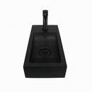 Complete Fonteinset Oskar Hardsteen met Mat Zwarte Kraan en Afvoerset by L'Aqua®