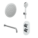 sa Rondo inb. Doucheset therm. 2-weg muur chr 20cm