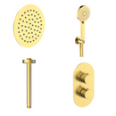 sa Rondo inb. Doucheset therm.2-weg plaf. goud 30cm